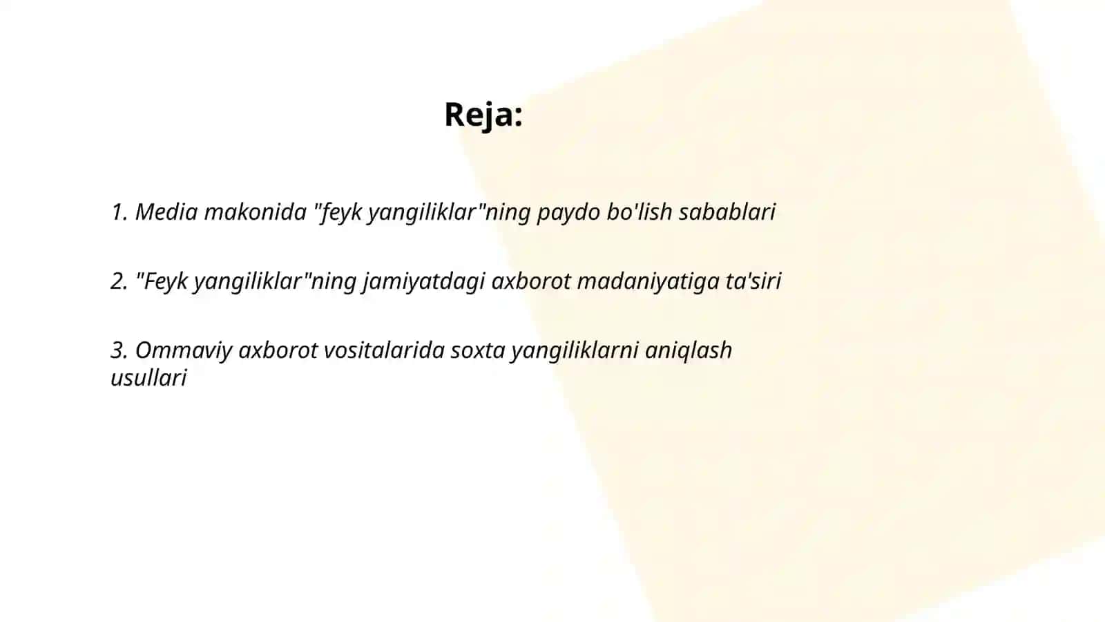 Media makona "feyk yangiliklar " ning xavfi 2