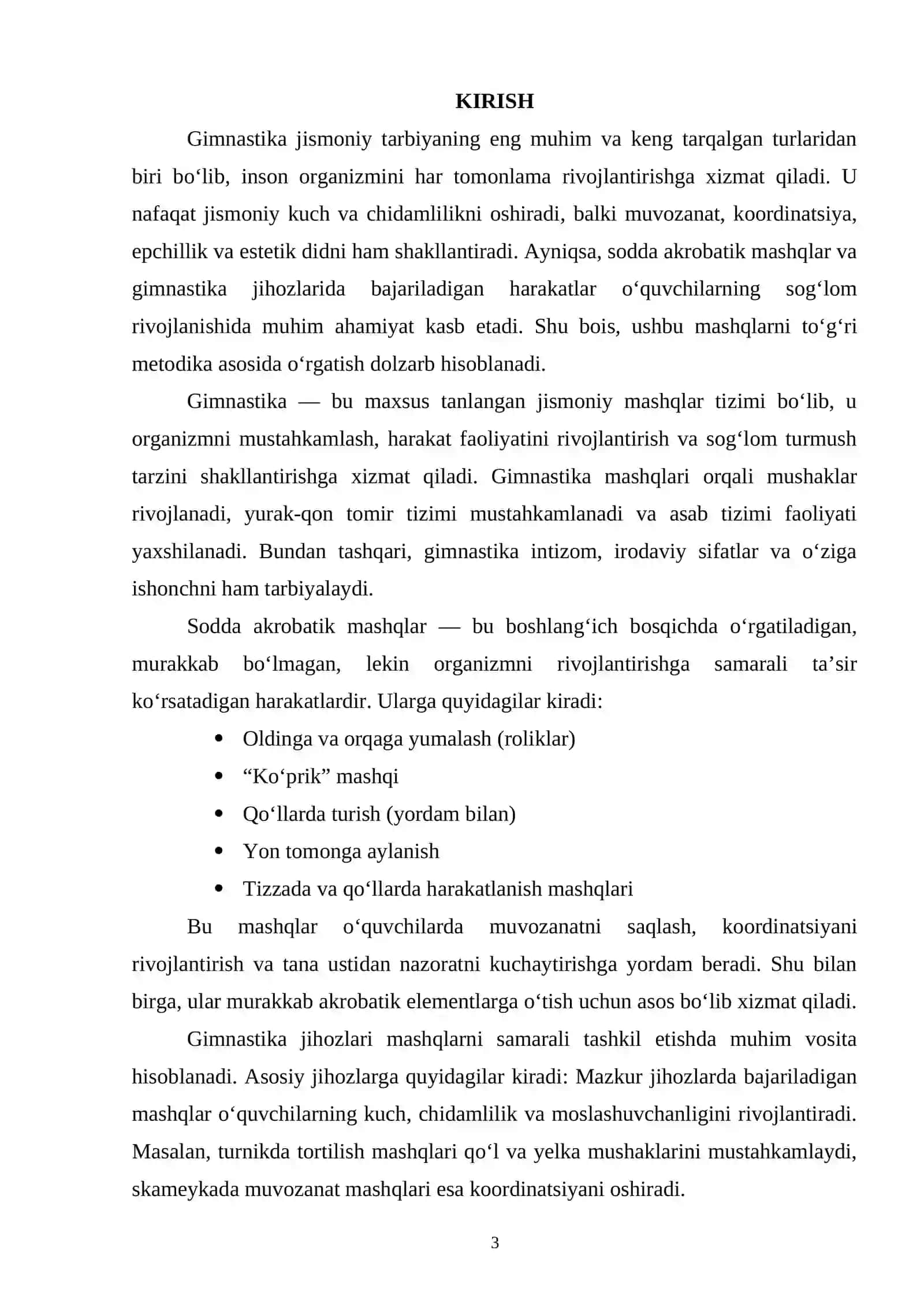 Gimnastika jihozlarida mashqlar o'rgatish metodikasi 2