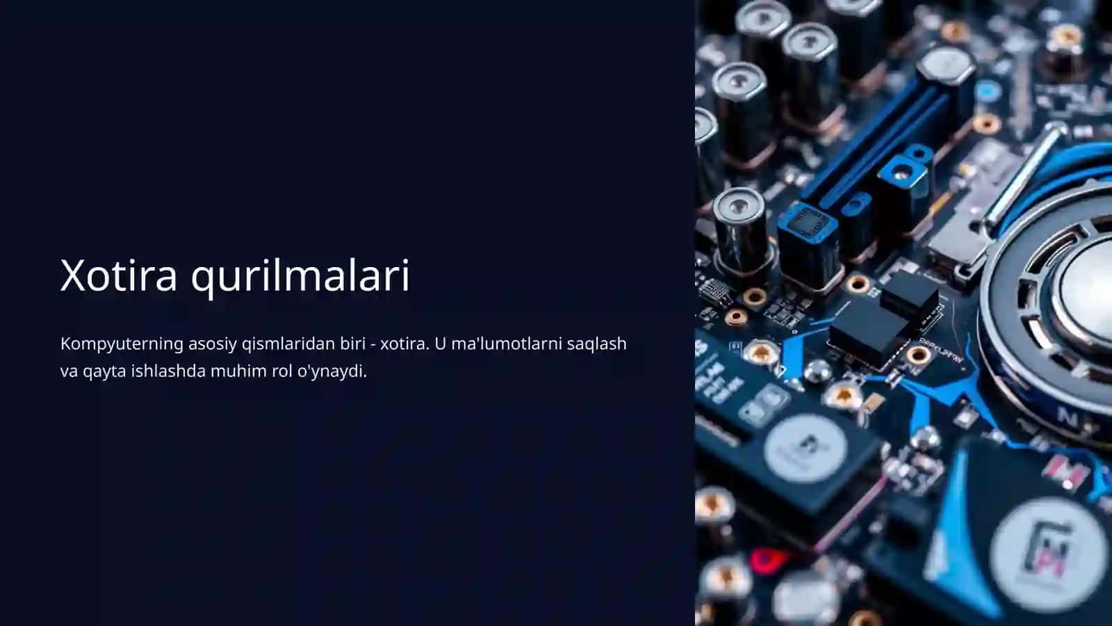 XOTIRA QURILMALARI.ROM, RAM FLASH XOTIRA 2
