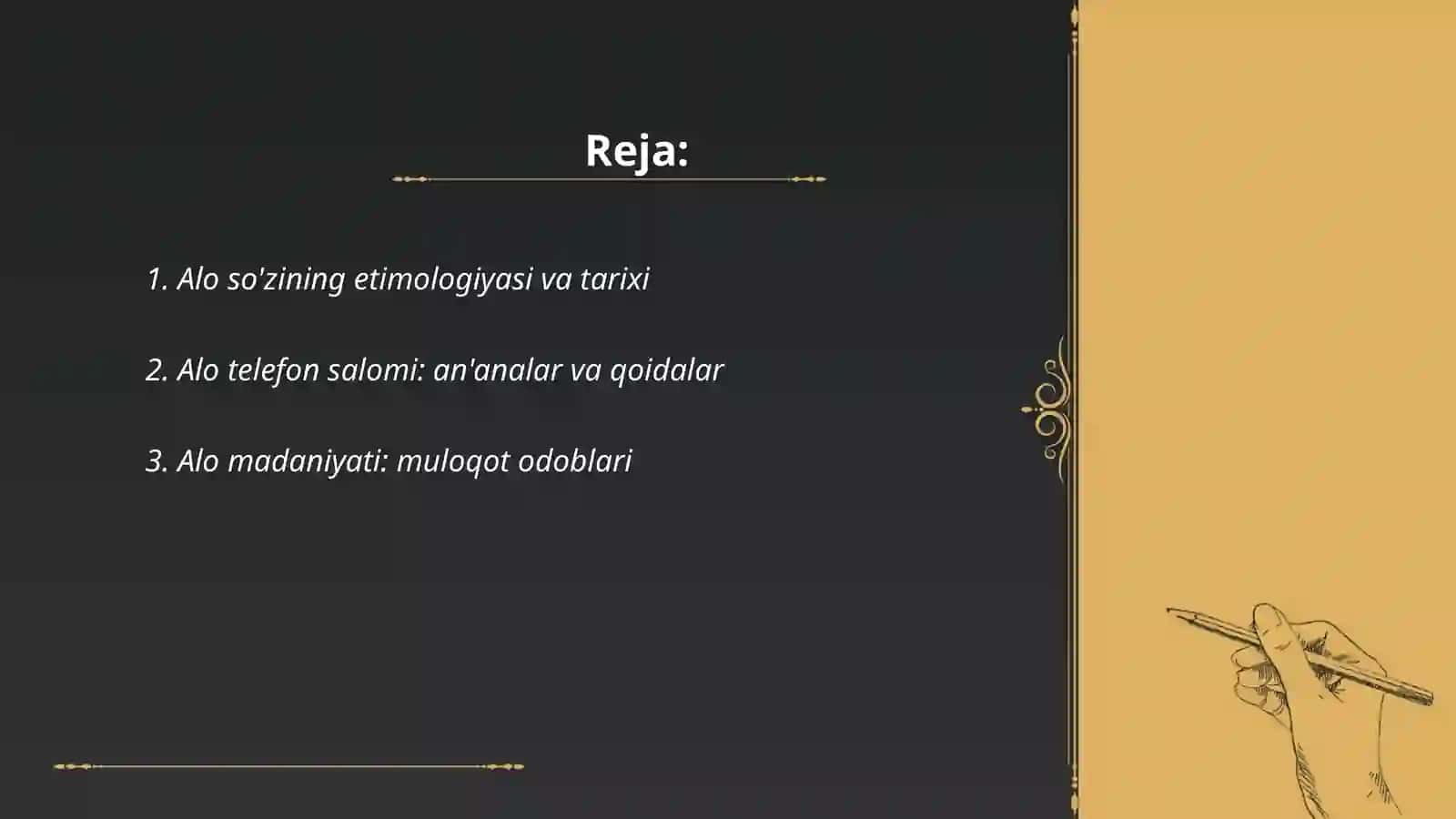 Alo so'zining etimologiyasi va tarixi 2