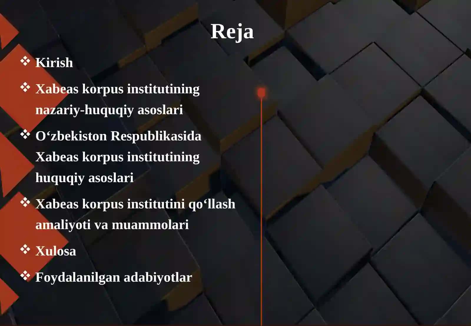 Milliy qonunchiligimizda Xabeas Korpus instituti 2