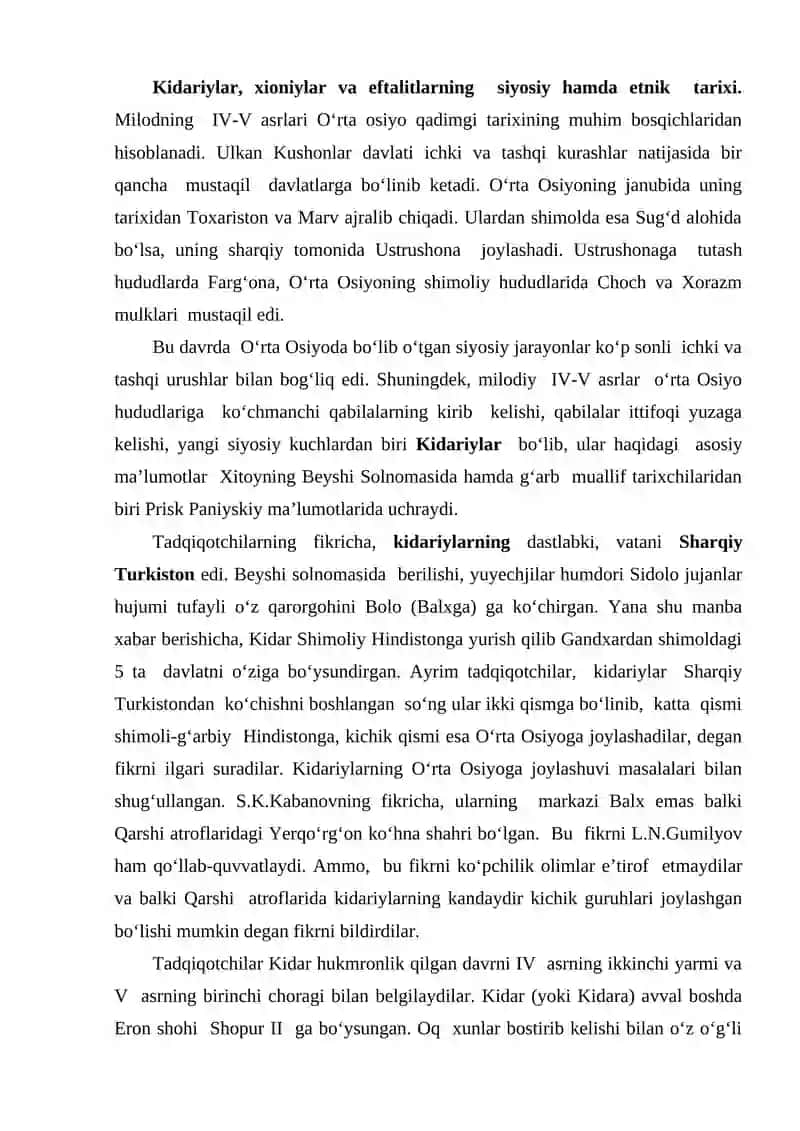 Ilk o‘rta asrlar davlatchiligi tarixi V-VIII asrlar 2
