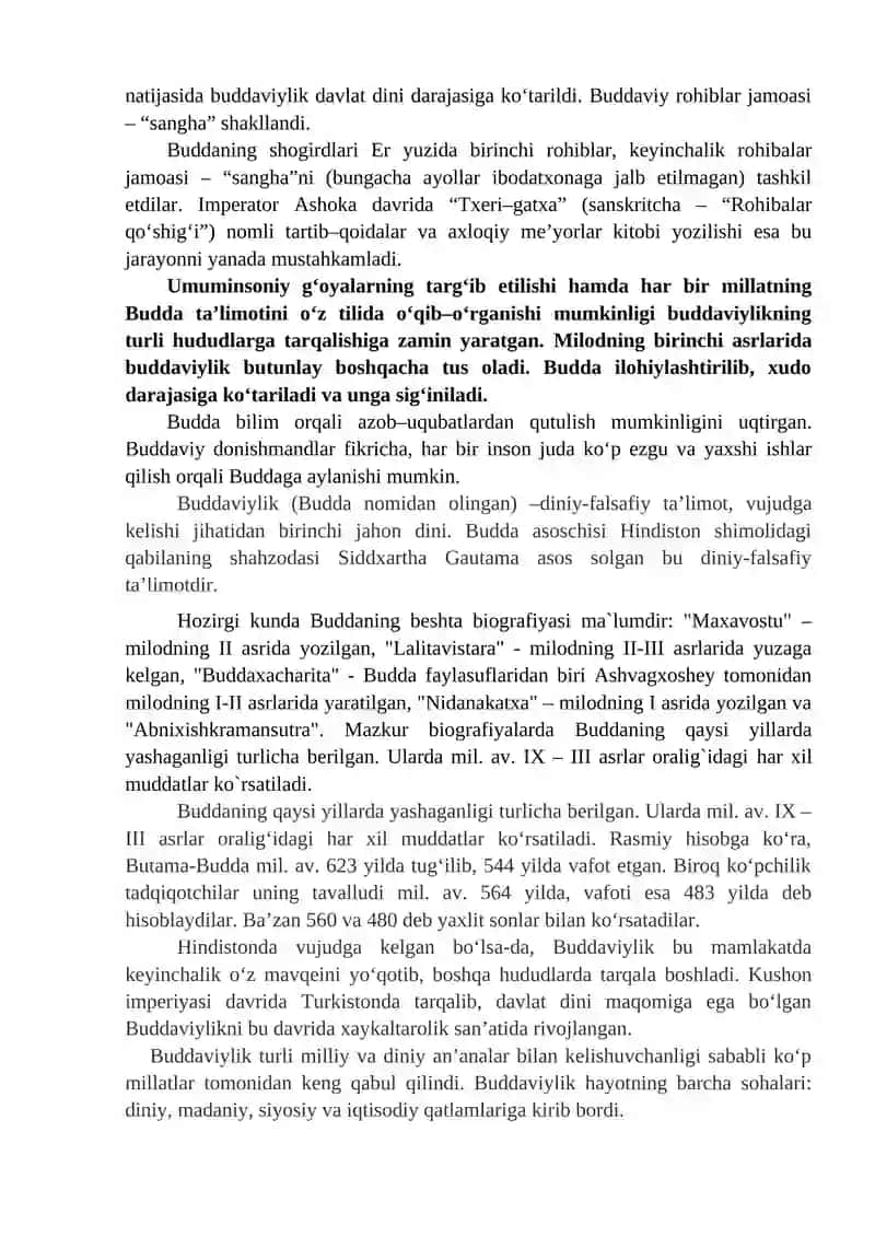 Buddaviylik dini taʼlimoti taqdimot ishi 2