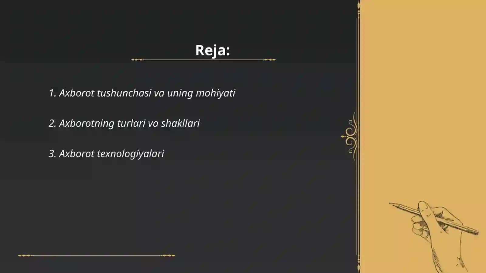 Axborot nma va uning manbalari 2