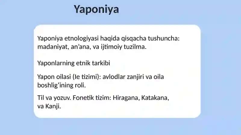 Yaponiya etnologiyasi 2