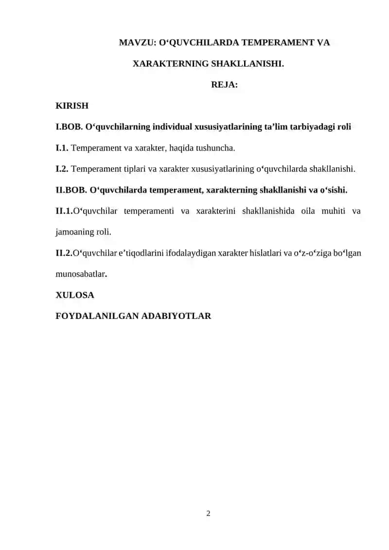 O‘QUVCHILARDA TEMPERAMENT VA XARAKTERNING SHAKLLANISHI 2