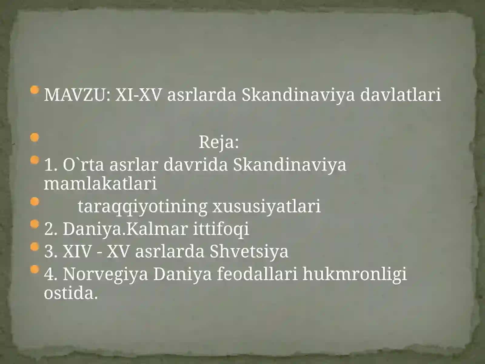 XI-XV asrlarda Skandinaviya davlatlari 2