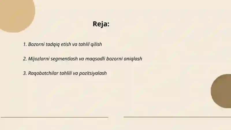 Marketing vazifalari 2