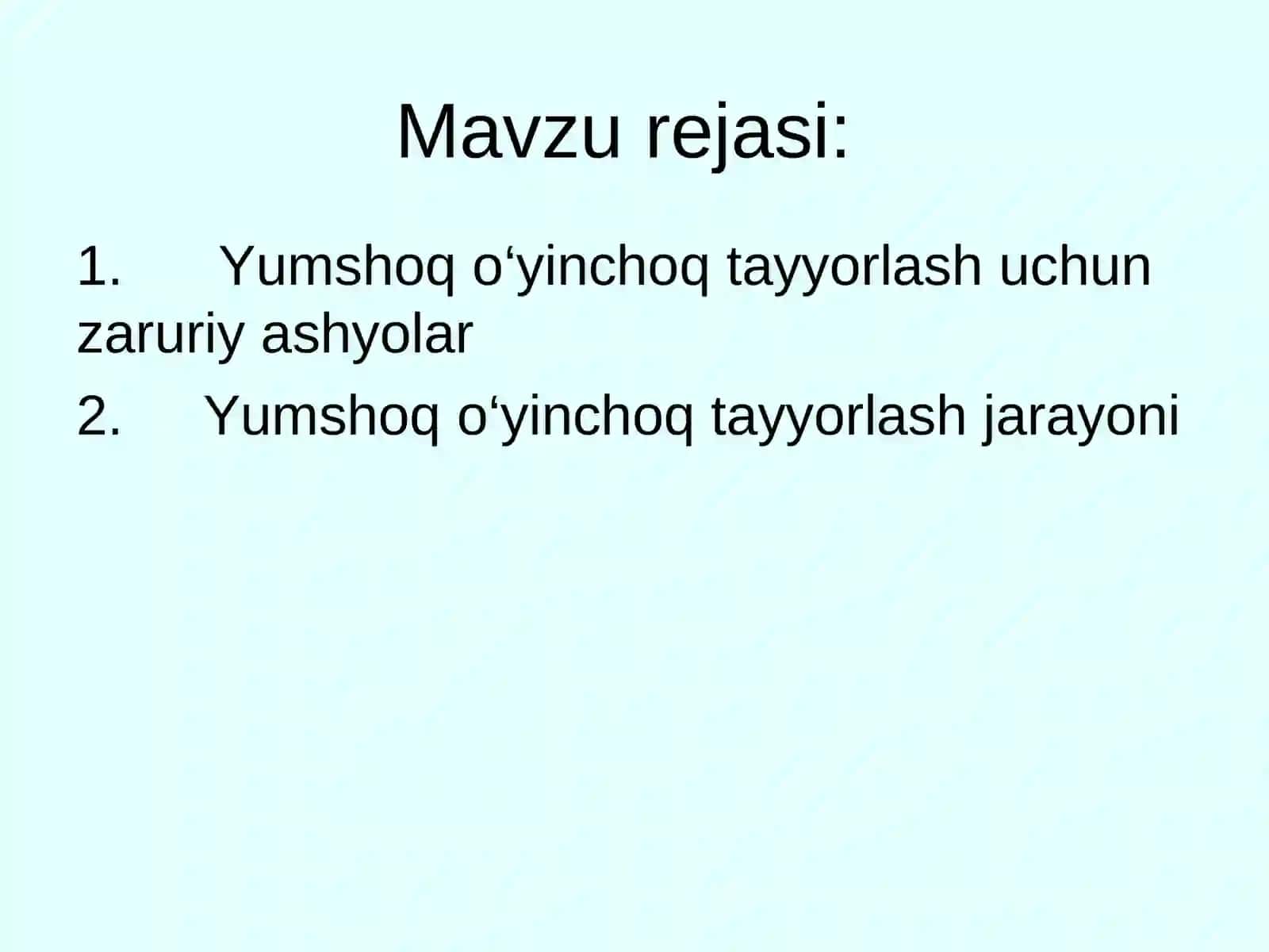 Yumshoq o’yinchoqlar tayyorlash 2