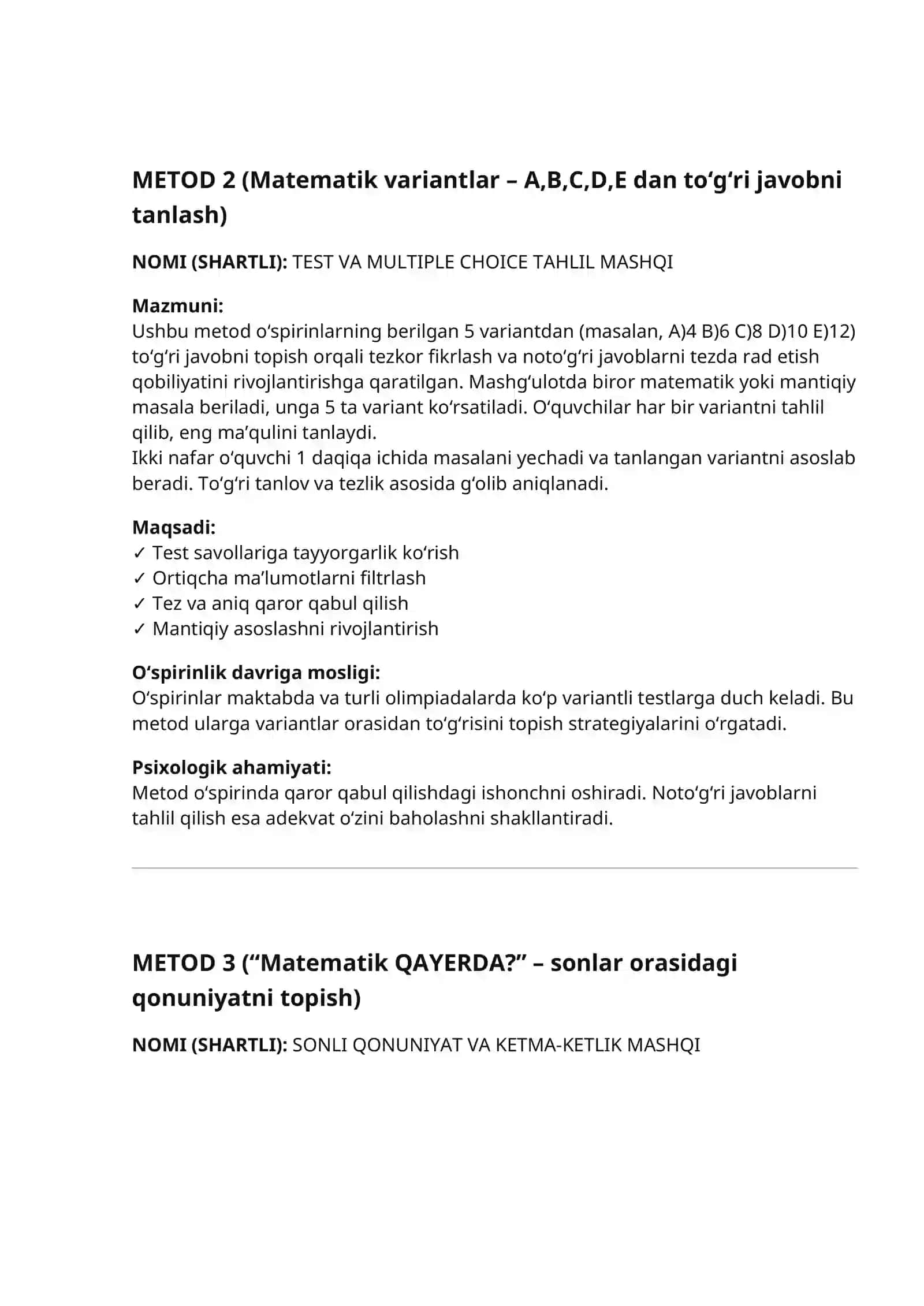 Pedagogika. Boshlang'ich sinflar uchun 10 ta metod 2