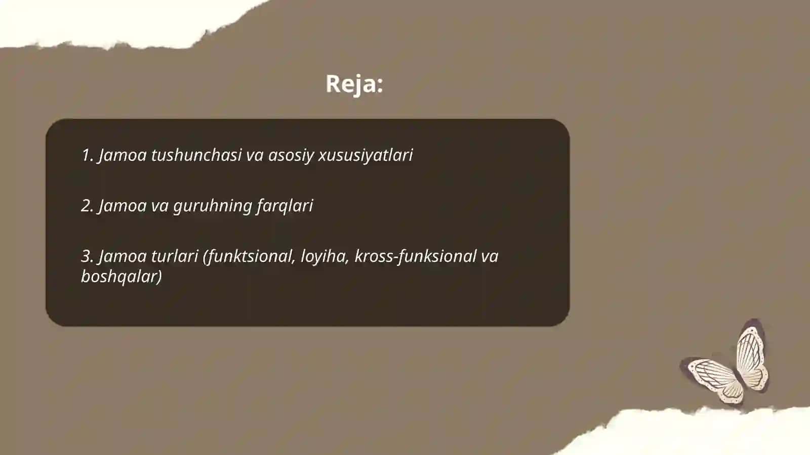Jamoa haqida umumiy tushuncha 2