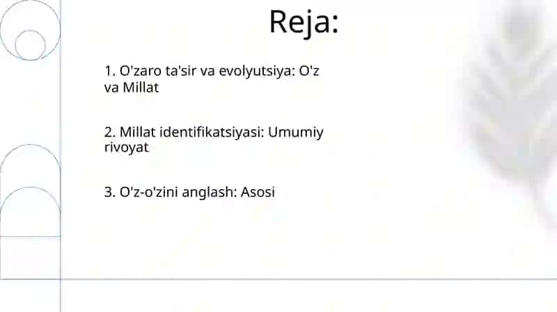 O'zlik va milliy o'zlikni anglash tushunchalari 2