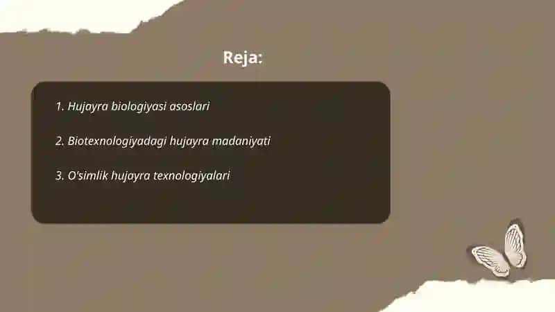 Hujayra biotexnologiyasi 2