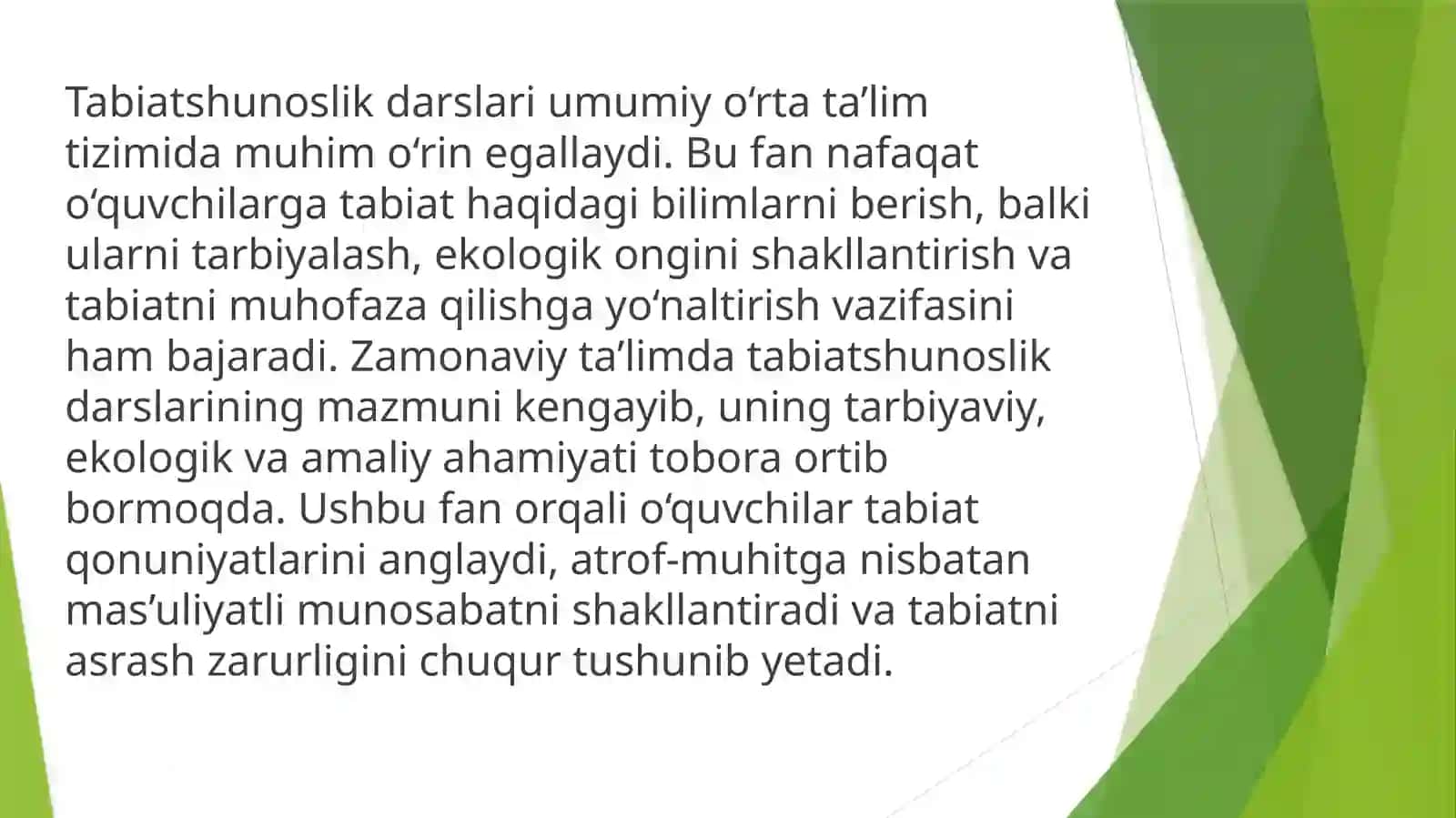 Tabiatshunoslik darslariningtarbiyaviyahamiyati 2