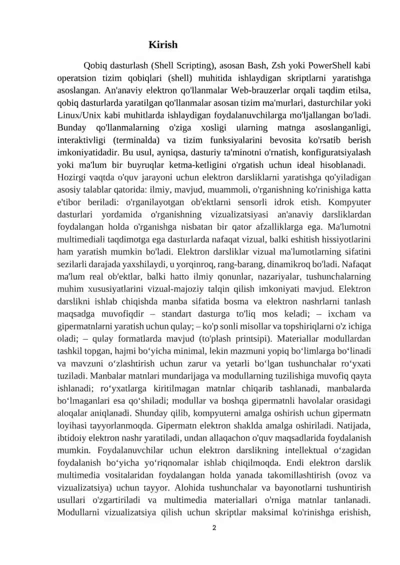 Qobiq dasturlarda electron qollanma yaratish 2
