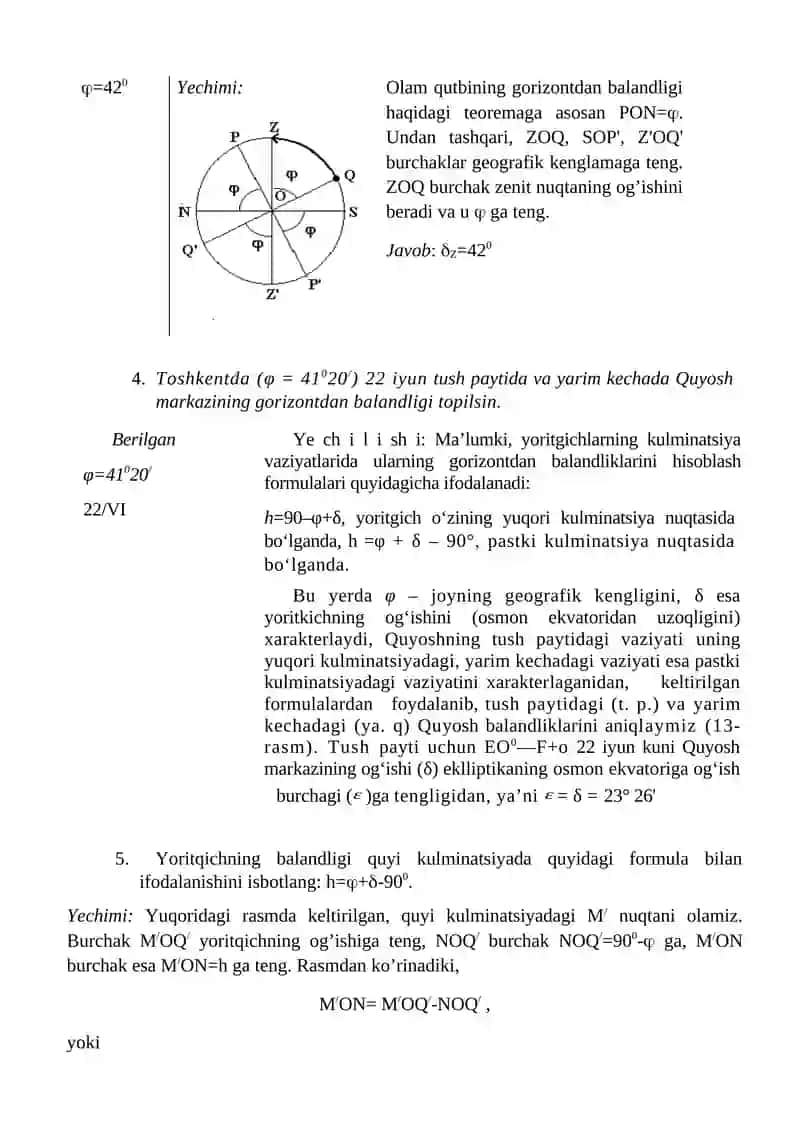 Astronomik koordinatalar sistemalari 2