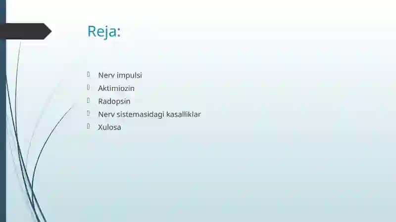 Nerv hujayralarida metobolizm jarayonlari 2