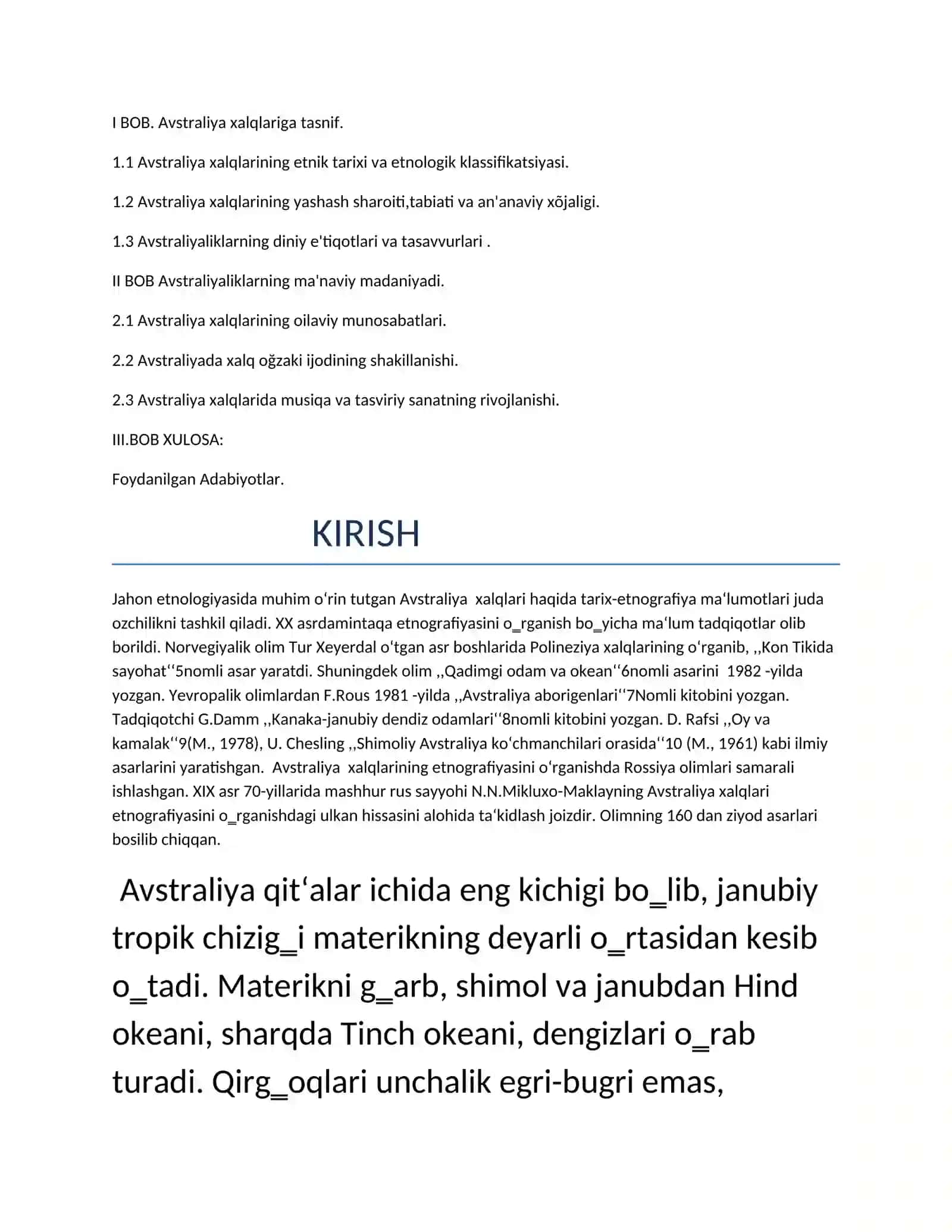 Avstraliya xalqlaringning ma'naviy madaniyati 2
