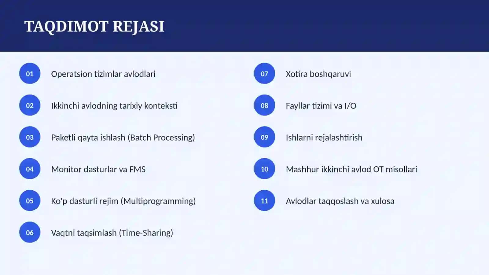 OPERATSION TIZIMLAR 2