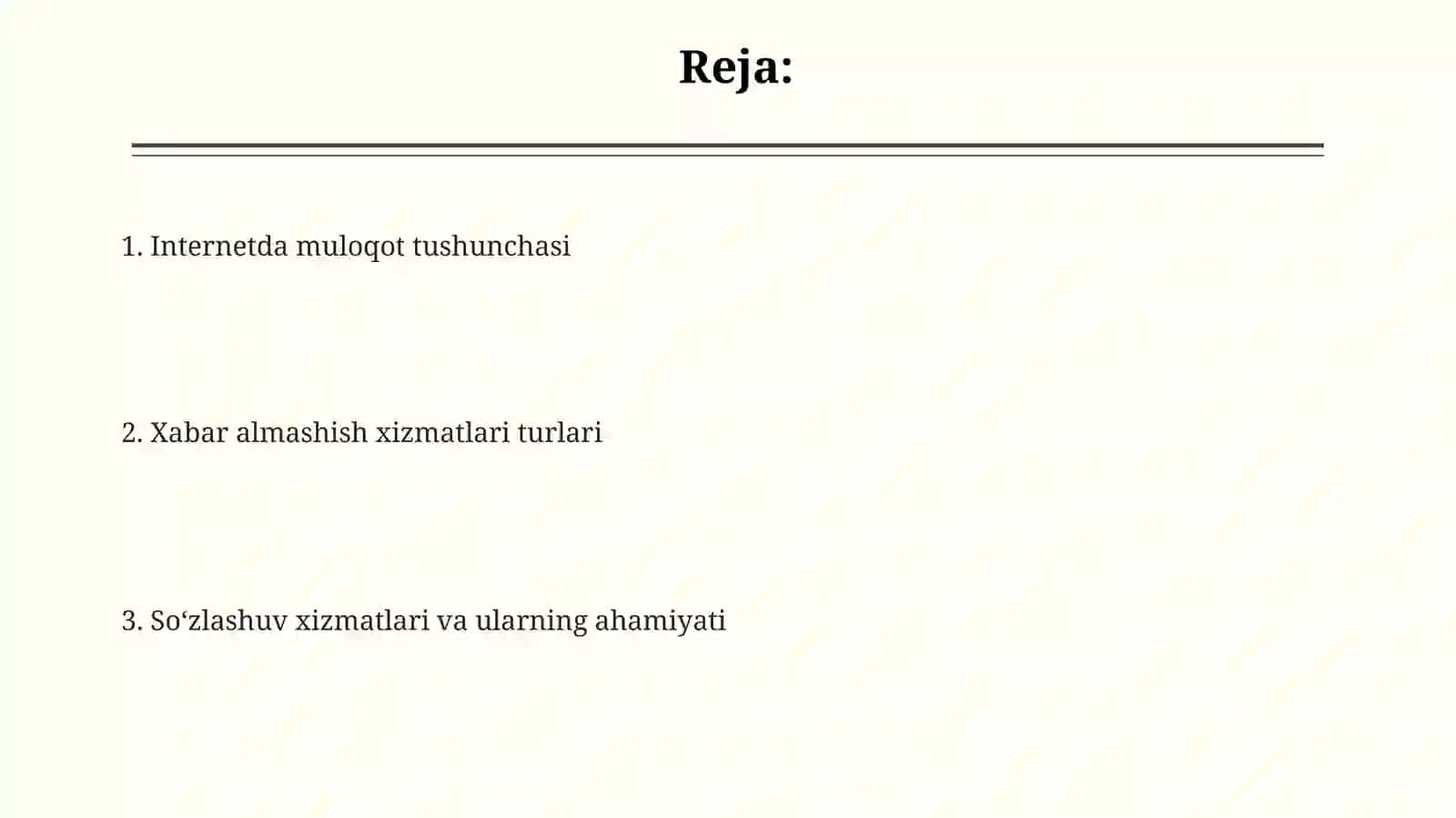 Internetda xabar almashish va soʻzlashuv xizmatlari 2