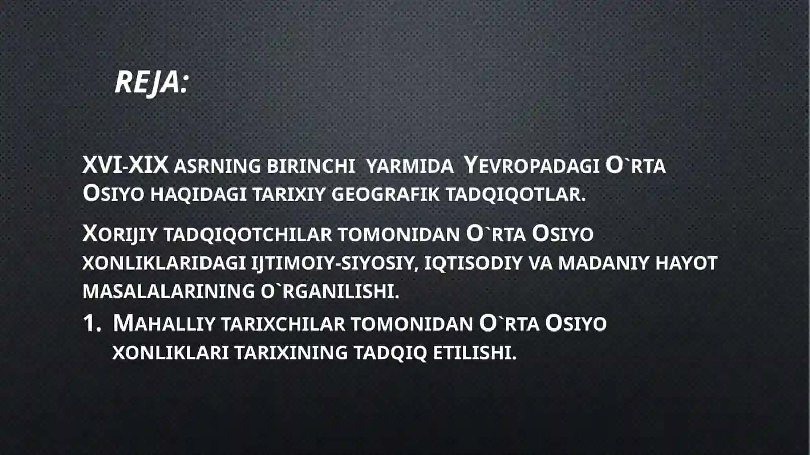 O’rta Osiyotarixnavisligidatarixni yozishda saroy va maxallitarixnavislik 2