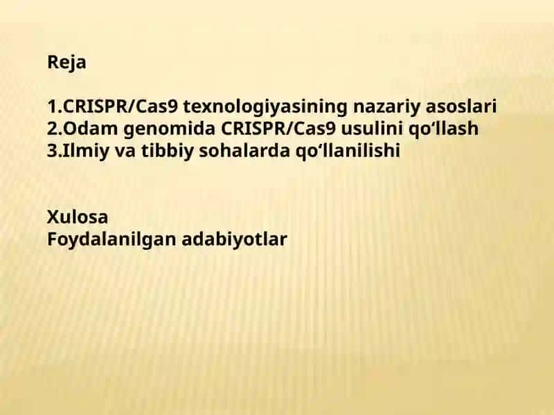 CRISPR/Cas9 texnologiyasi 2