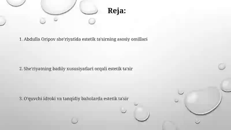 Abdulla Oripov sheʼrlarida estetik taʼsir masalasi 2