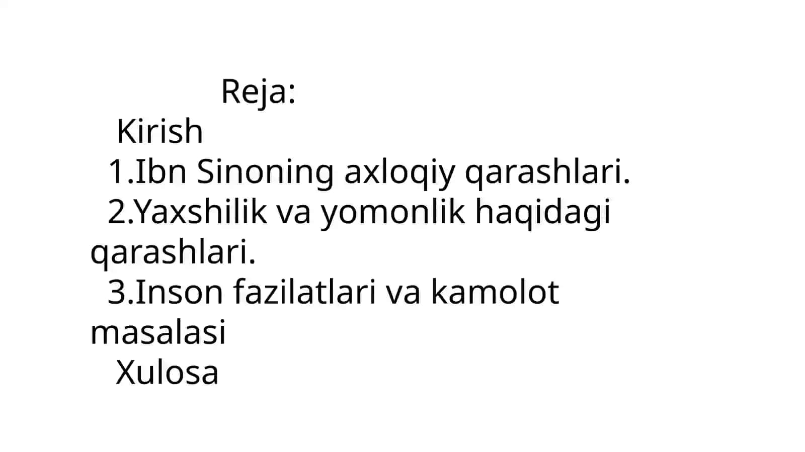 Abu Ali Ibn Sinoning axloqiy qarashlari 2