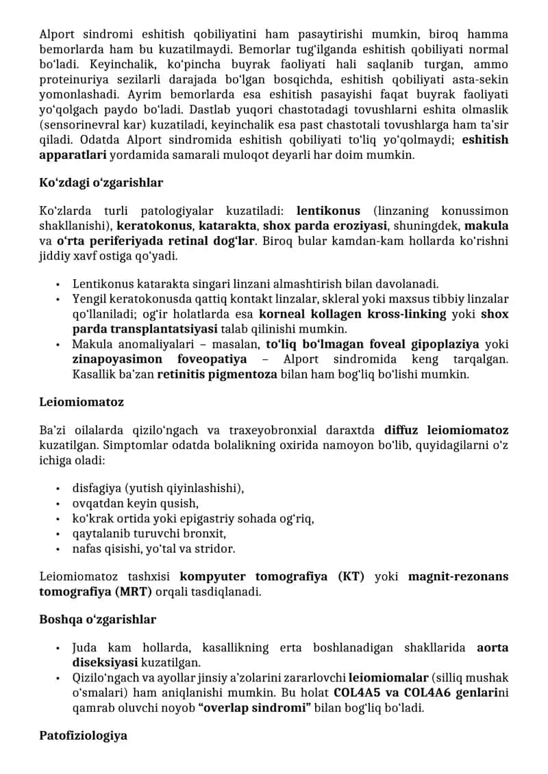 Alport sindromi o'zbek tilida 2