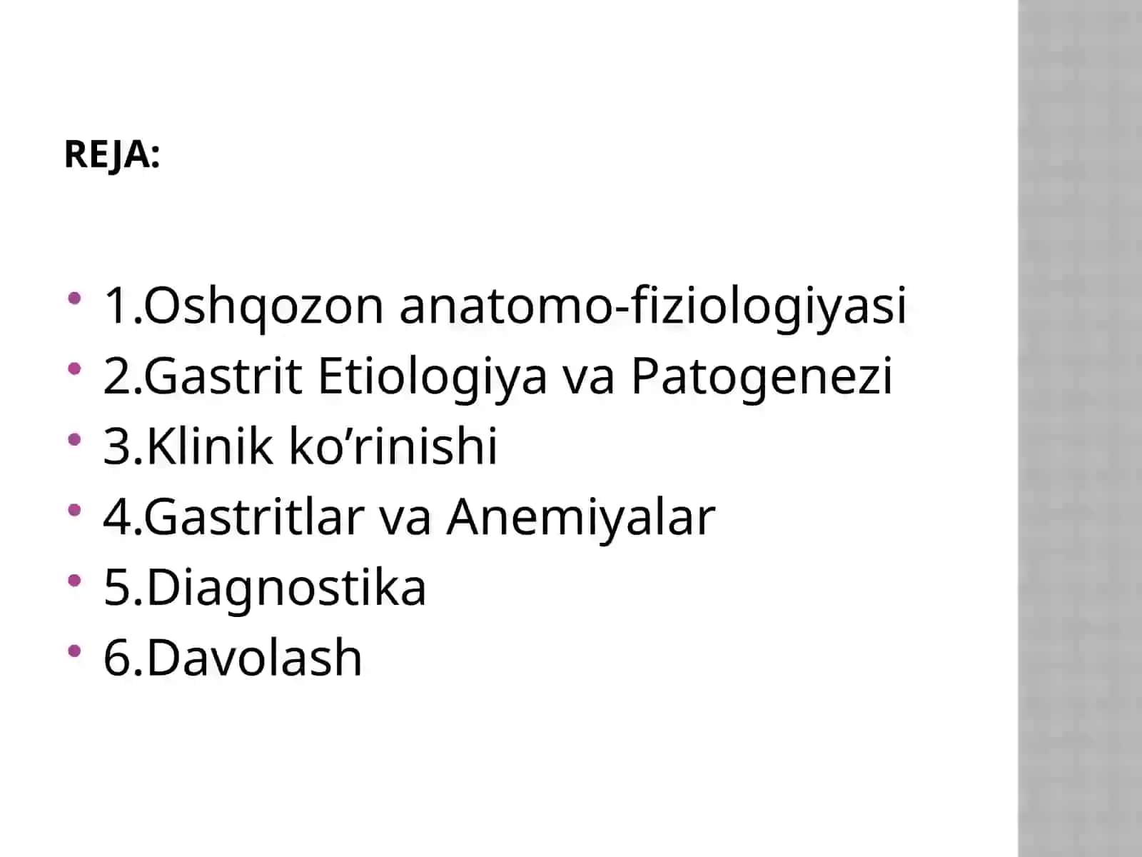 O’tkir va Surunkali gastritlar 2