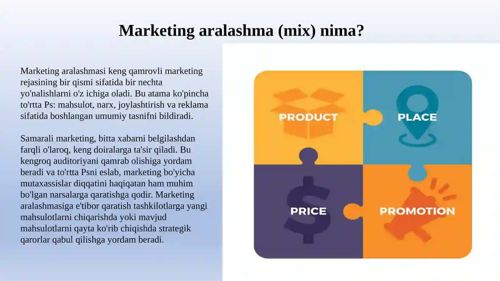 Marketing tizimida tovar siyosati 2