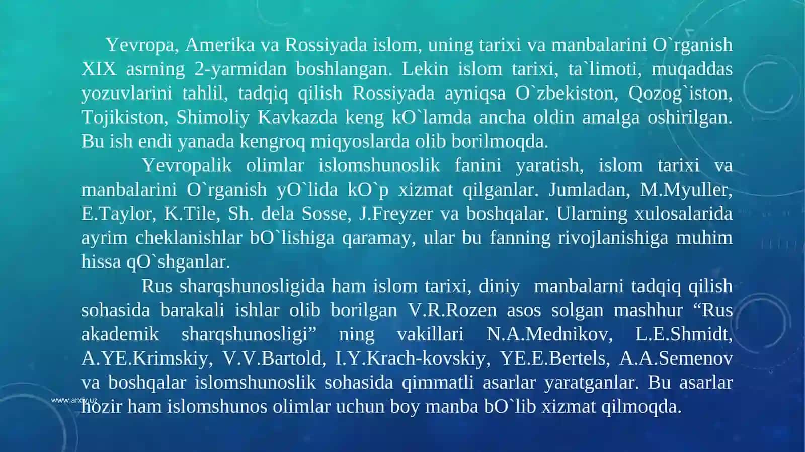 Islom dinini tadqiq etamiz 2
