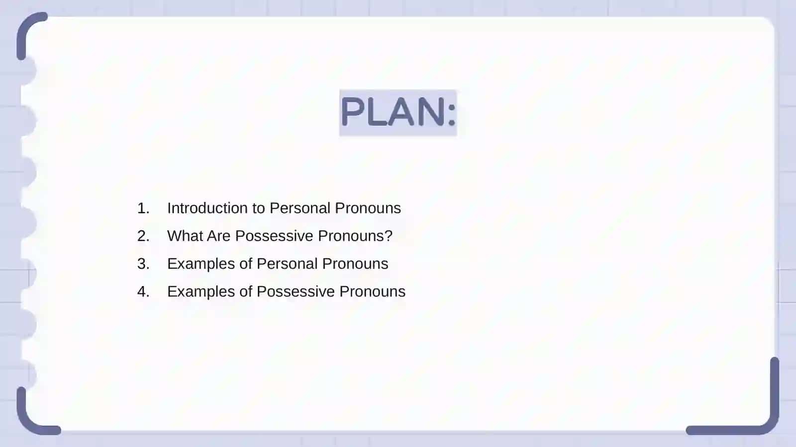 Personal and possessive pronouns 2