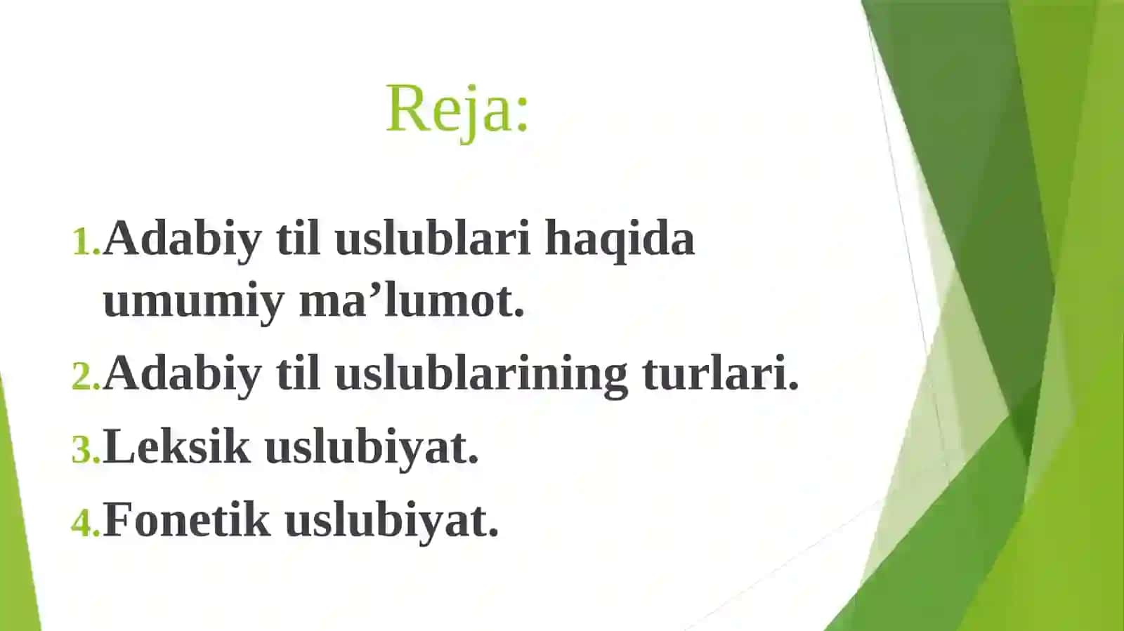 Adabiytiluslublari. Leksik va fonetik uslubiyat 2