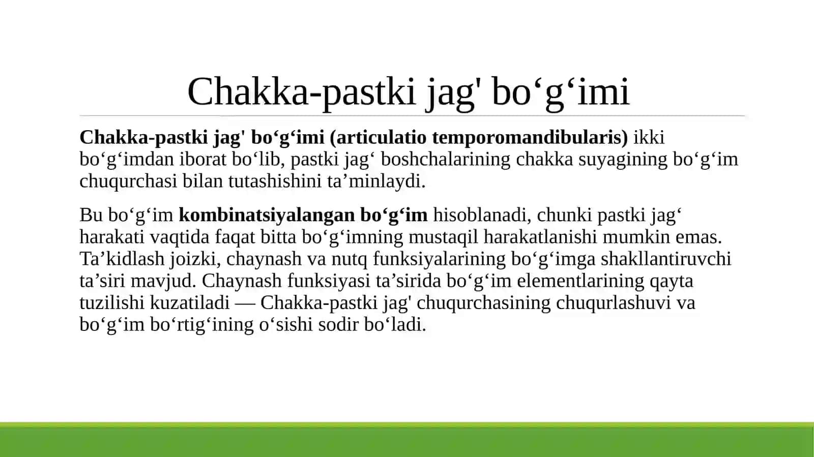 Chakka-pastkijag' bo‘g‘imi 2