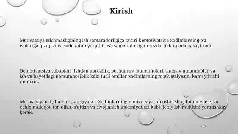 Ish Motivatsiyasi 2