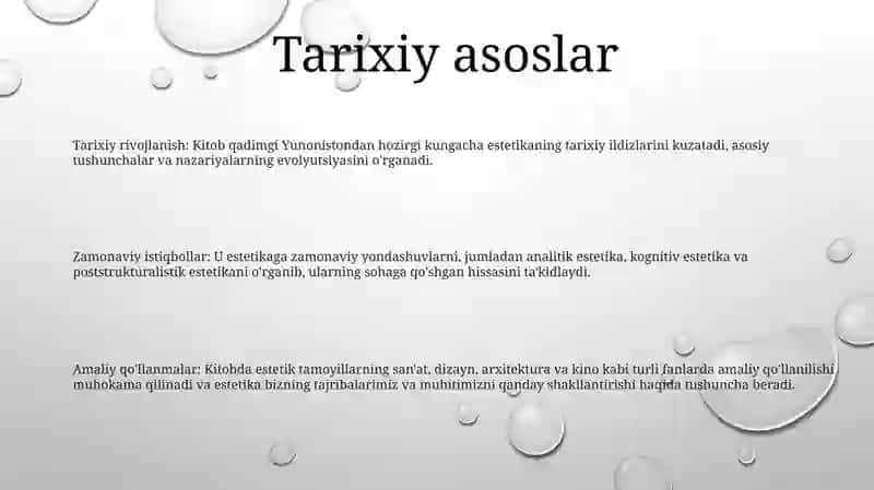 Estetika Fanidan Zamonaviy Yondashuv 2