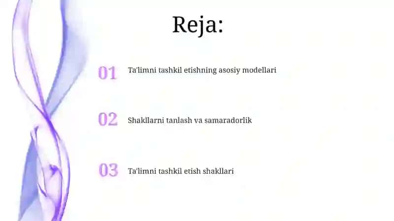 Ta'limni tashkil etish shakllari 2