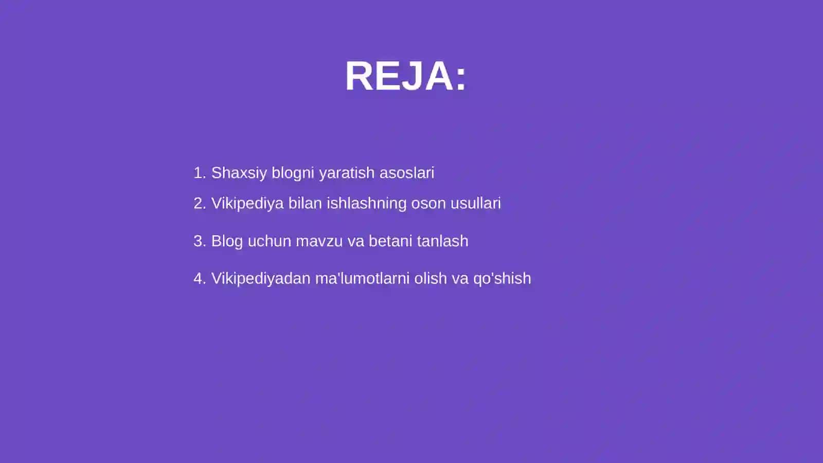 Shaxsiy blog yaratish vikipediya bilan ishlash 2