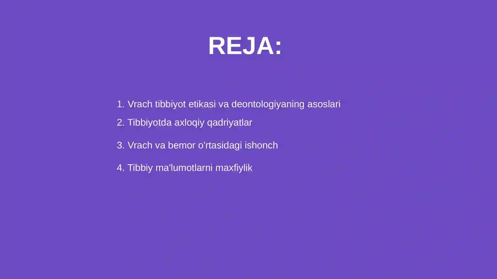 Vrach tibbiyot etikasi va deontologiyasi 2