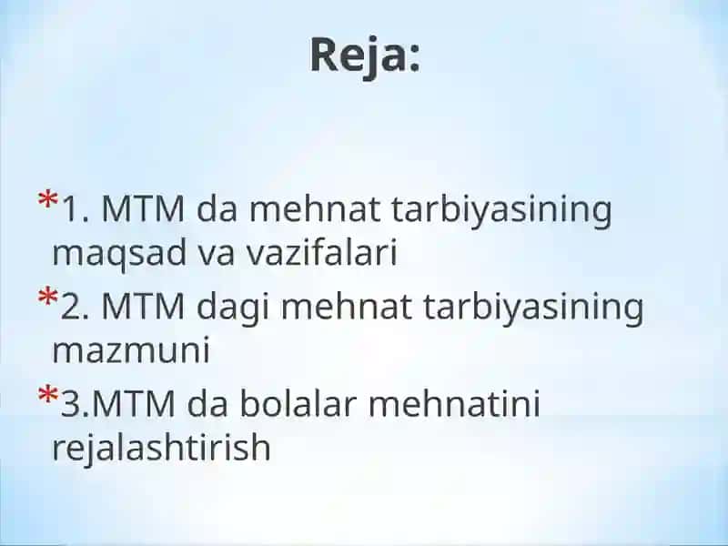 MTM damehnattarbiyasi 2