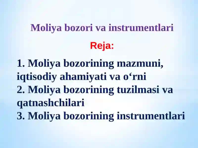 Moliyabozori vainstrumentlari 2