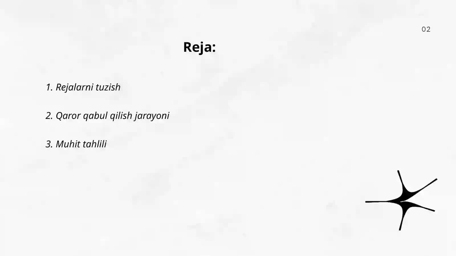 Menejment jarayoni amalga oshirish usullari 2