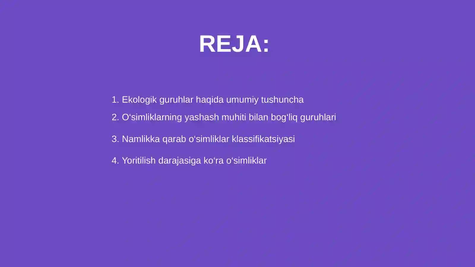 O'simlik va hayvonlarning ekologik guruhlari 2
