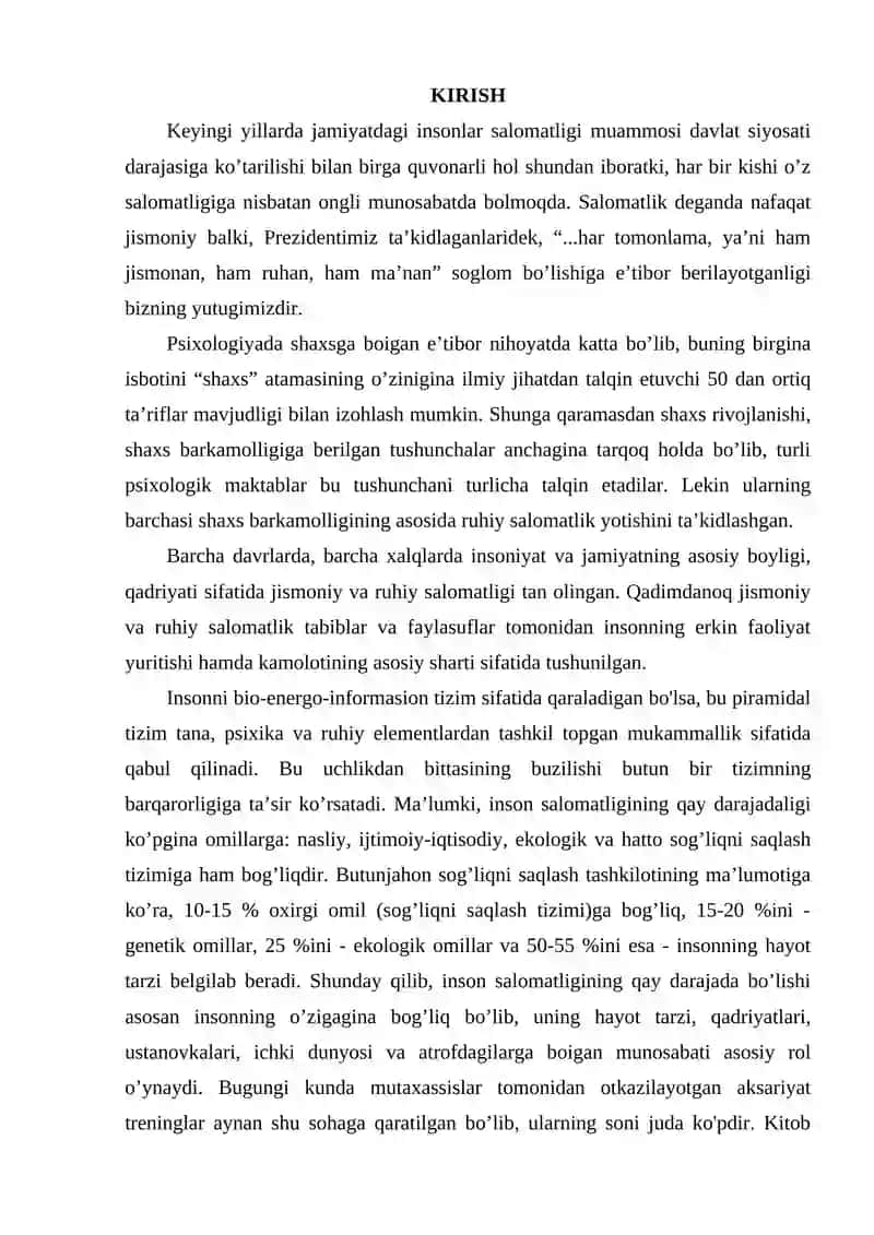Psixologik treningda o'yin usullari 2