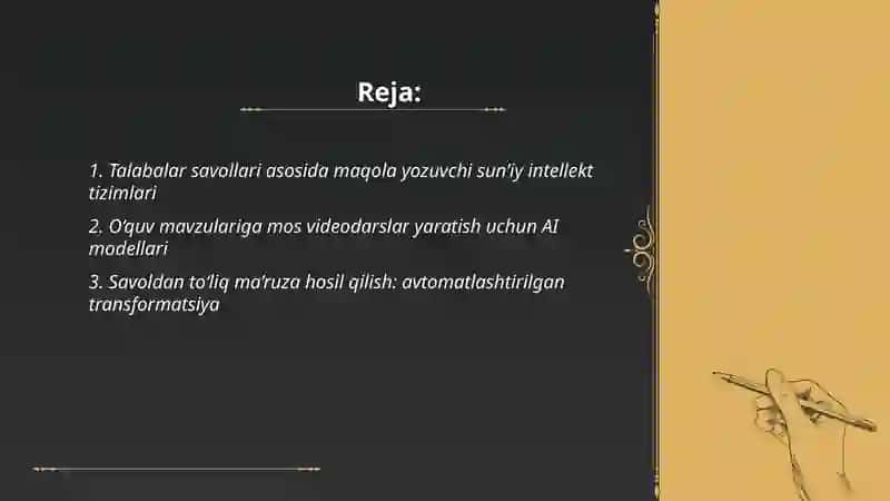 Sun’iy intellekt tizimlari 2