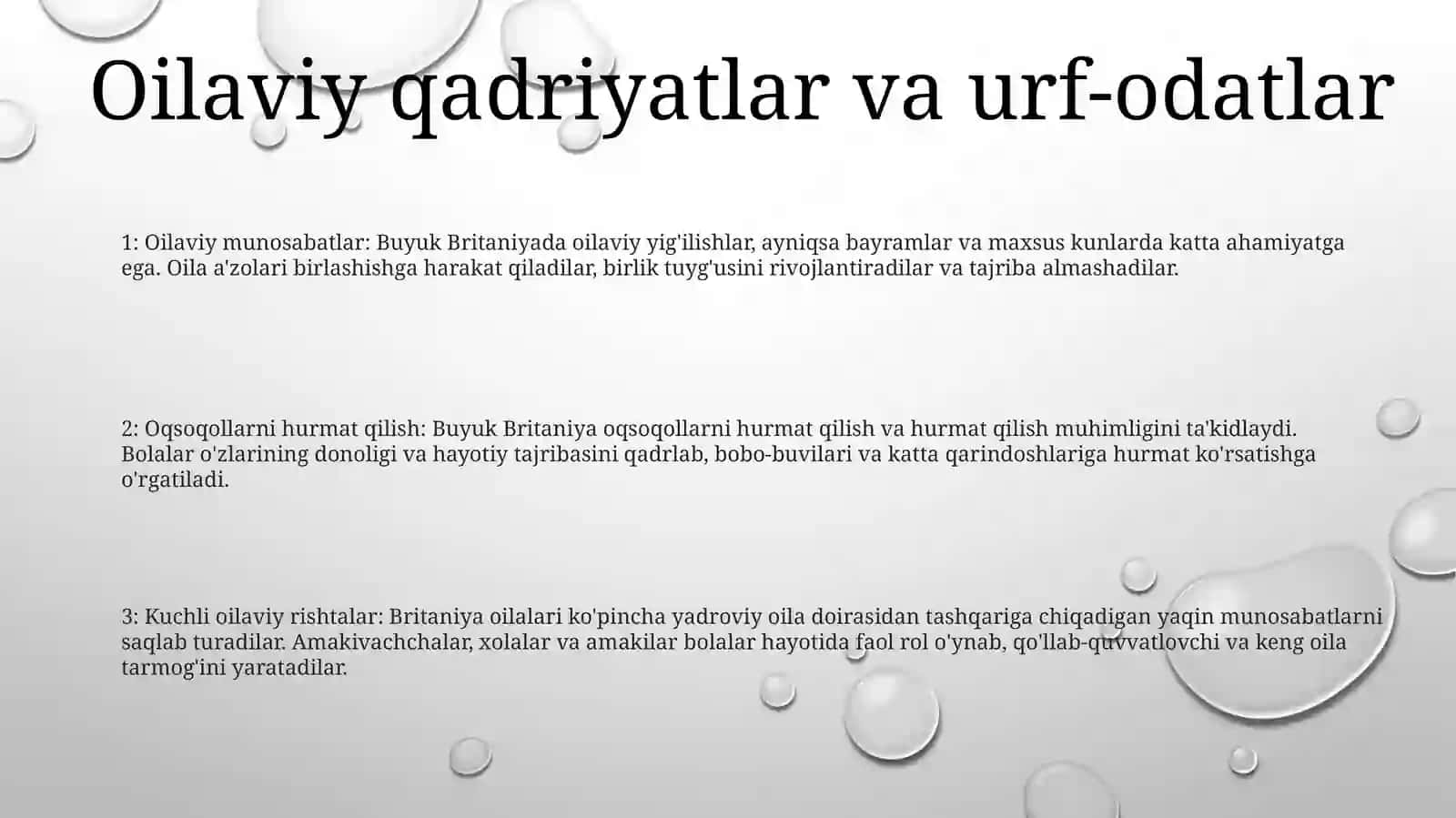 Buyuk Britaniyada Oilaviy Munosabatlar 2