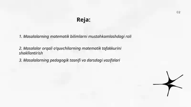 Matematika oʻqitishda masalalarning oʻrni 2