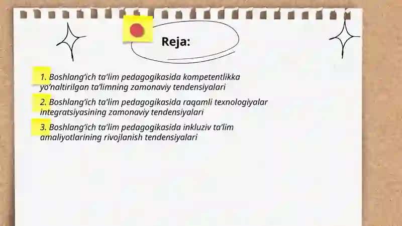 Boshlangʻich ta'lim pedagogikasida zamonaviy tendensiyalar 2