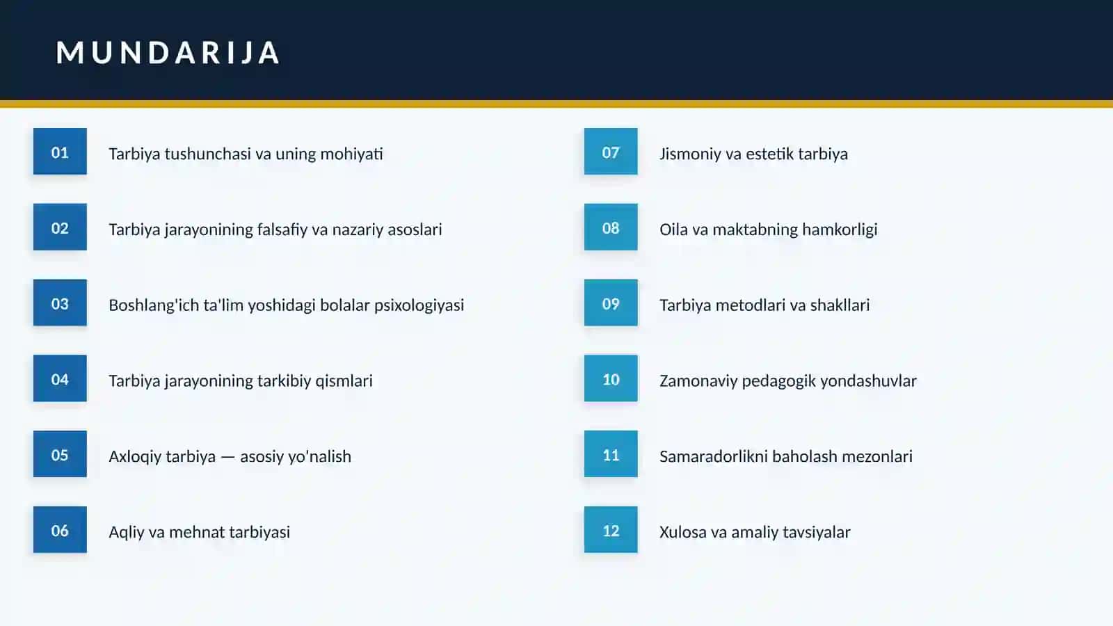 Boshlang'ich ta'limda tarbiya jarayonining mohiyati va mazmuni 2